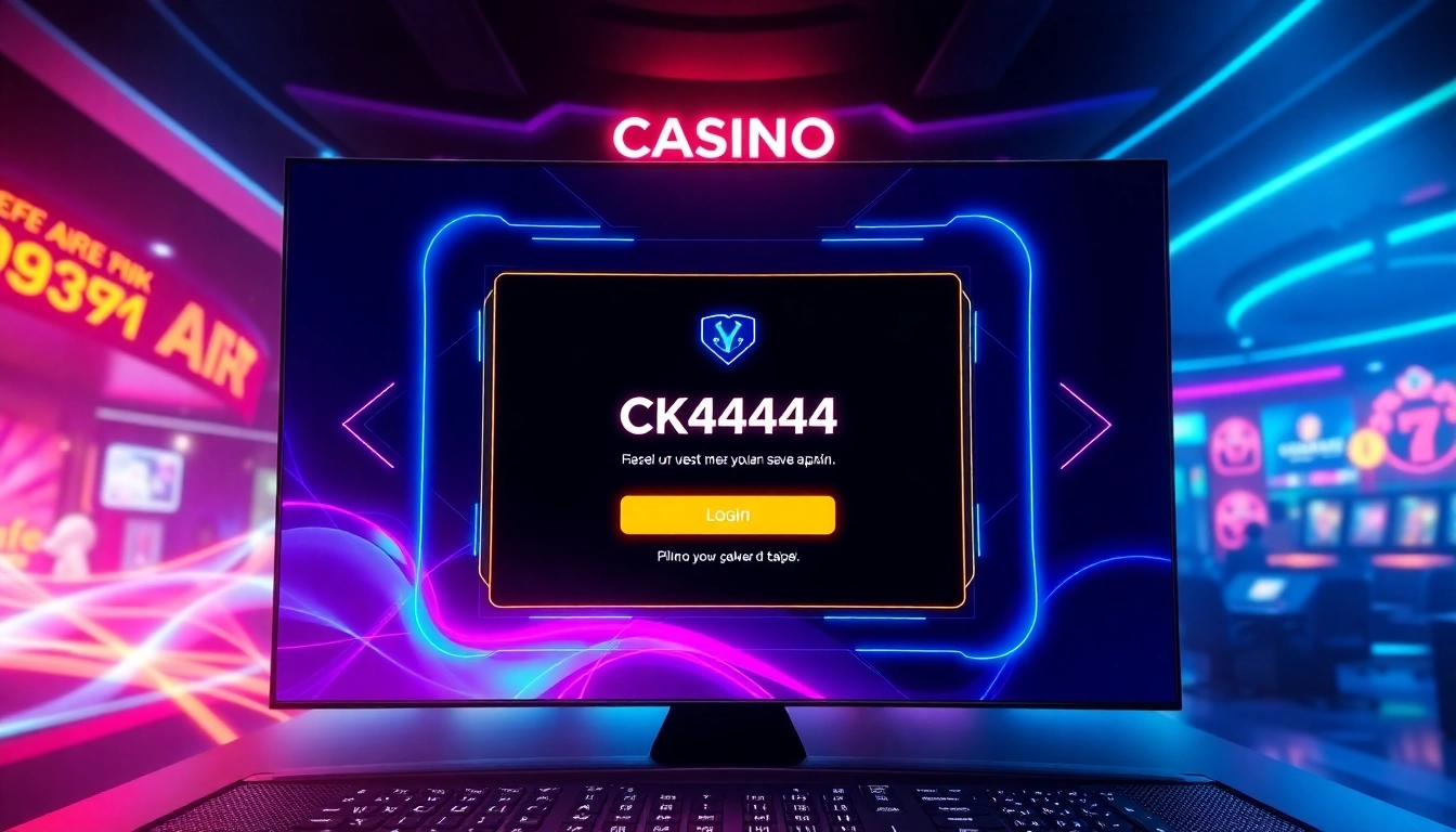 Engaging ck4444 login screen with vibrant graphics and seamless design for easy access to online gaming platform.