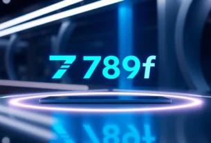 Dynamic digital graphic showcasing the 789f branding with a modern interface design, highlighting innovation and technology aspects.