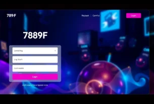 789F Đăng Nhập page shows a user-friendly login form with vibrant colors and gaming visuals, ensuring quick access for users.