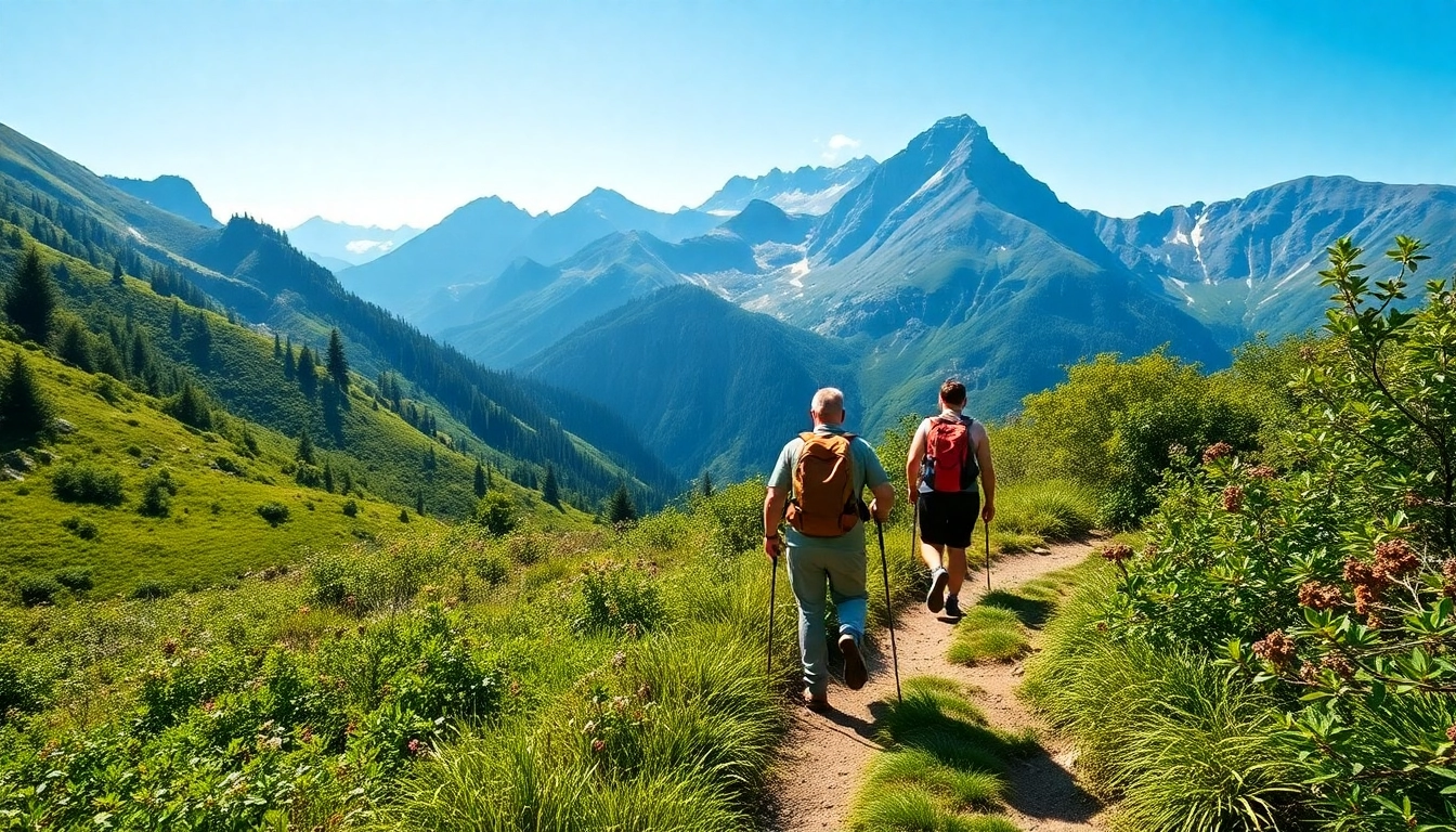 Hiking enthusiasts trekking scenic trails in lush Bali, Indonesia, enjoying nature and fresh air.