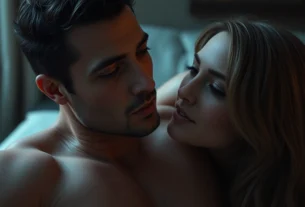AI porn generator creates hyper-realistic adult scene with detailed anatomy and intimate mood, suitable for mature content.
