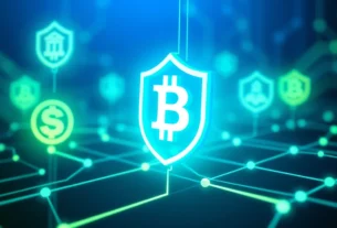 Visually engaging depiction of stablecoin regulations impacting digital asset security and compliance effort.