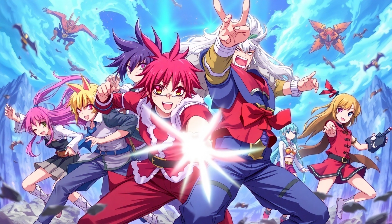 AI hentai generator showcasing detailed anime characters in a dynamic fantasy scene for realistic art creation.