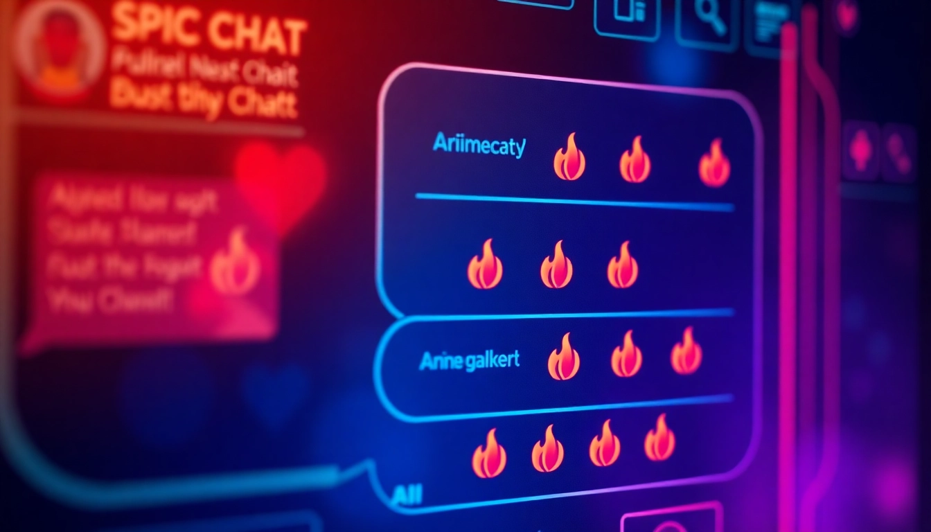 Spicy AI Chat application showcasing vibrant digital interface with fiery accents, engaging and user-friendly design for immersive interactions.