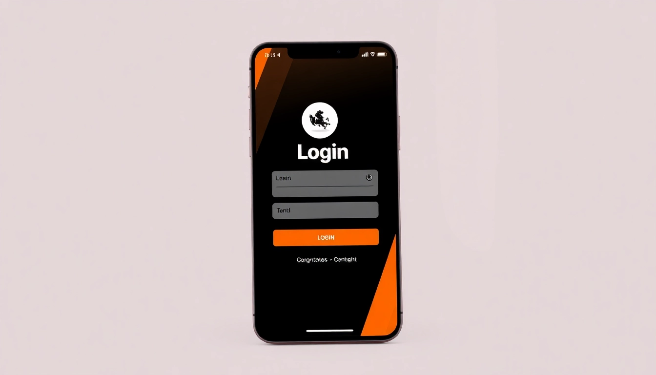 Fairplay online login interface with vibrant orange and black colors, capturing user-friendly design and sports themes for easy access and betting.