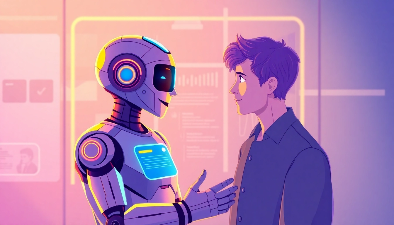 Illustration of a user engaging with nsfw ai chat on a sleek device, highlighting discreet and unrestricted AI interactions, modern digital setting for mature conversations.
