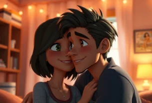 Detailed NSFW AI-generated scene of an animated character with emotional expression, designed for realistic visuals.
