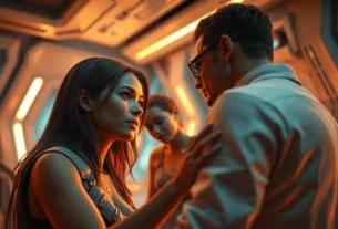 High-quality nsfw ai-generated scene showing realistic adult characters in an intimate setting with cinematic lighting and detailed textures for enhanced immersion.
