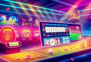 Create a clear photo showing a user accessing their Sky Exchange ID on mobile, highlighting easy login and live betting in a lively casino and sports environment, with a focus on security and excitement for players.