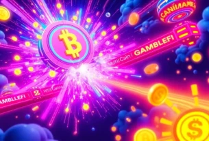 The APORK Scarcity Model is visualized with a rising cryptocurrency token surrounded by