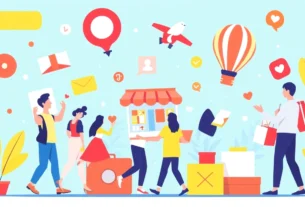 Engaging social commerce business news involving social media and seamless online shopping