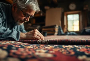 Professional team restoring a high-quality carpet for Restauro Tappeti Milano to ensure quality